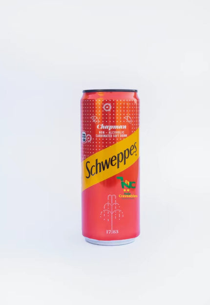 Schweppes Chapman is a non-alcoholic, reddish drink.