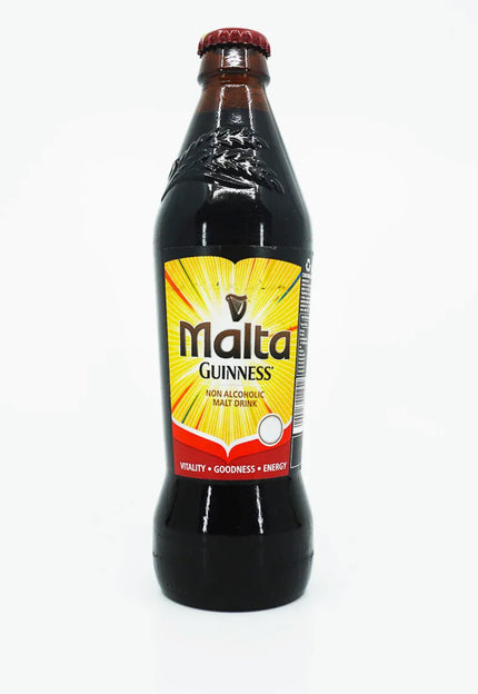 Malta Guinness non-Alcoholic Malt Beverage.